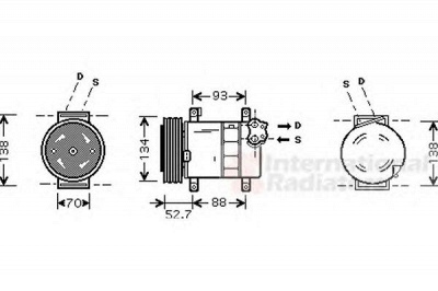 VAN WEZEL 1700k088 -  Компрессор, кондиционер